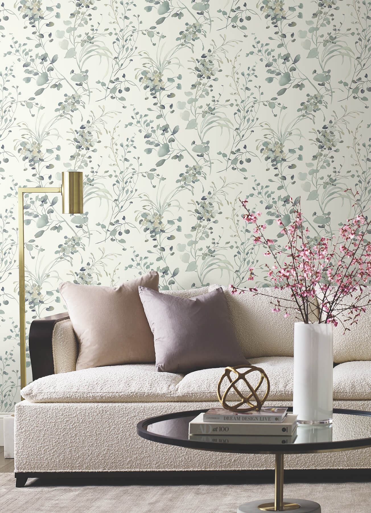 spring-whispers-moss-wallpaper-york-wallcoverings-df3344 - York Wallcoverings Wallpaper