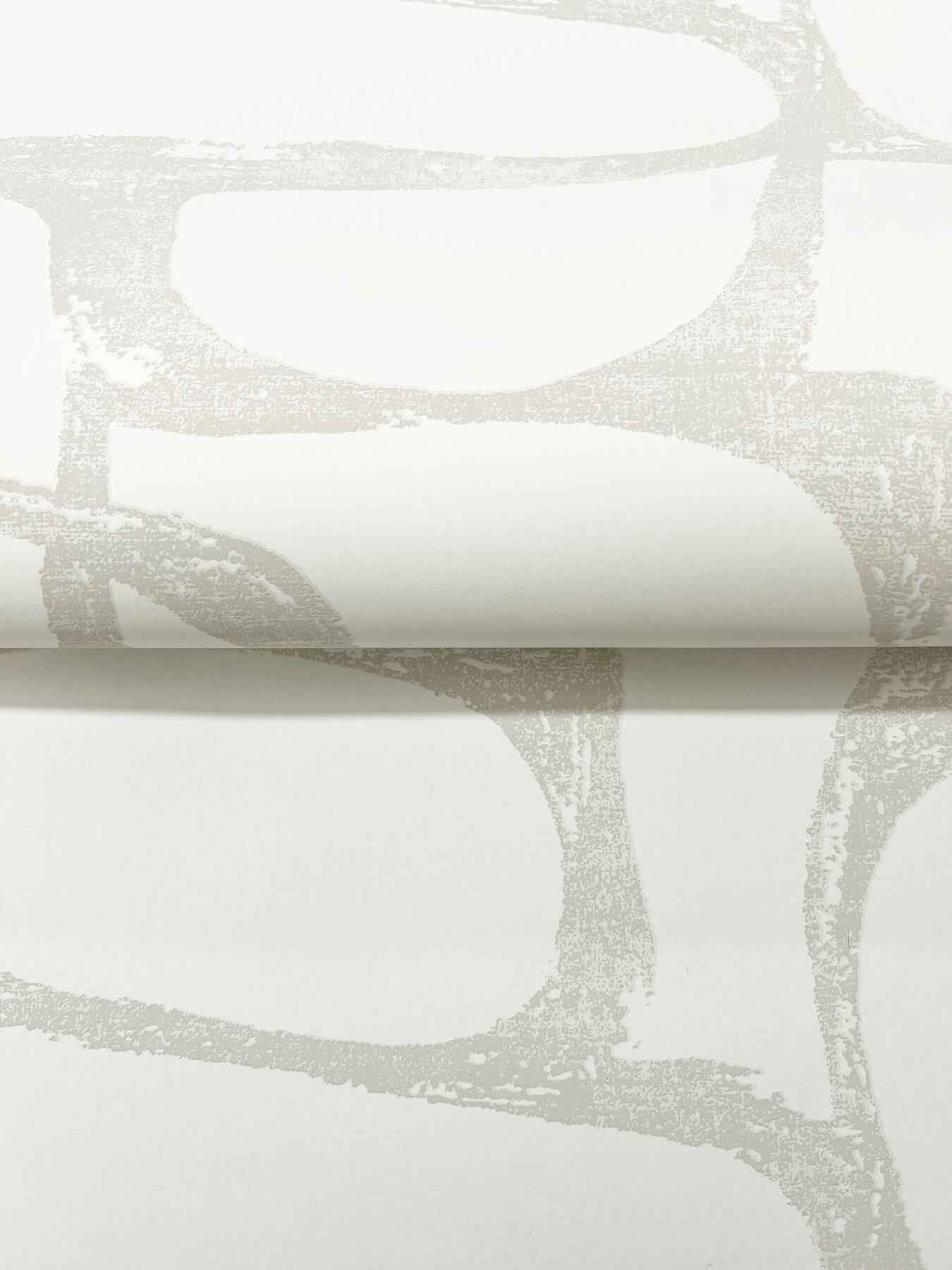 Craftsman Geometric White & Soft Grey Wallpaper - York Wallcoverings - DF3353