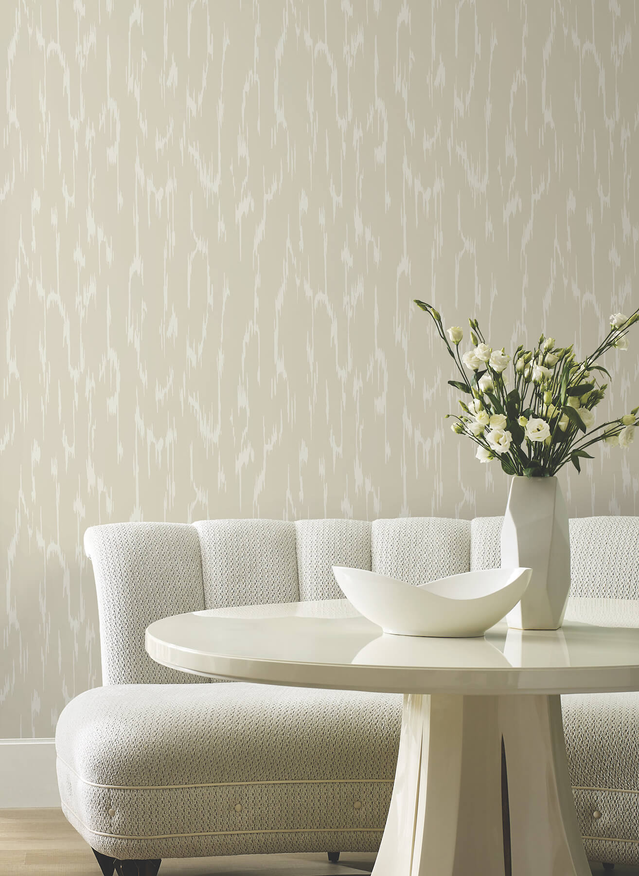 flowing-taupe-wallpaper-york-wallcoverings-df3364 - York Wallcoverings Wallpaper
