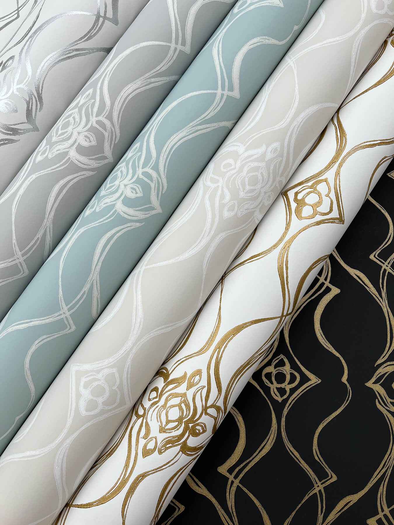 Pirouette Grey Wallpaper - York Wallcoverings - DF3374 - York Wallcoverings Wallpaper