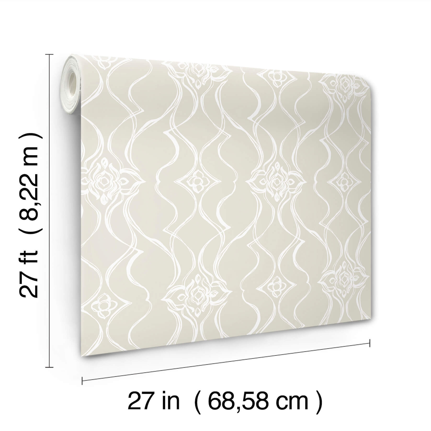 pirouette-beige-wallpaper-york-wallcoverings-df3375 - York Wallcoverings Wallpaper