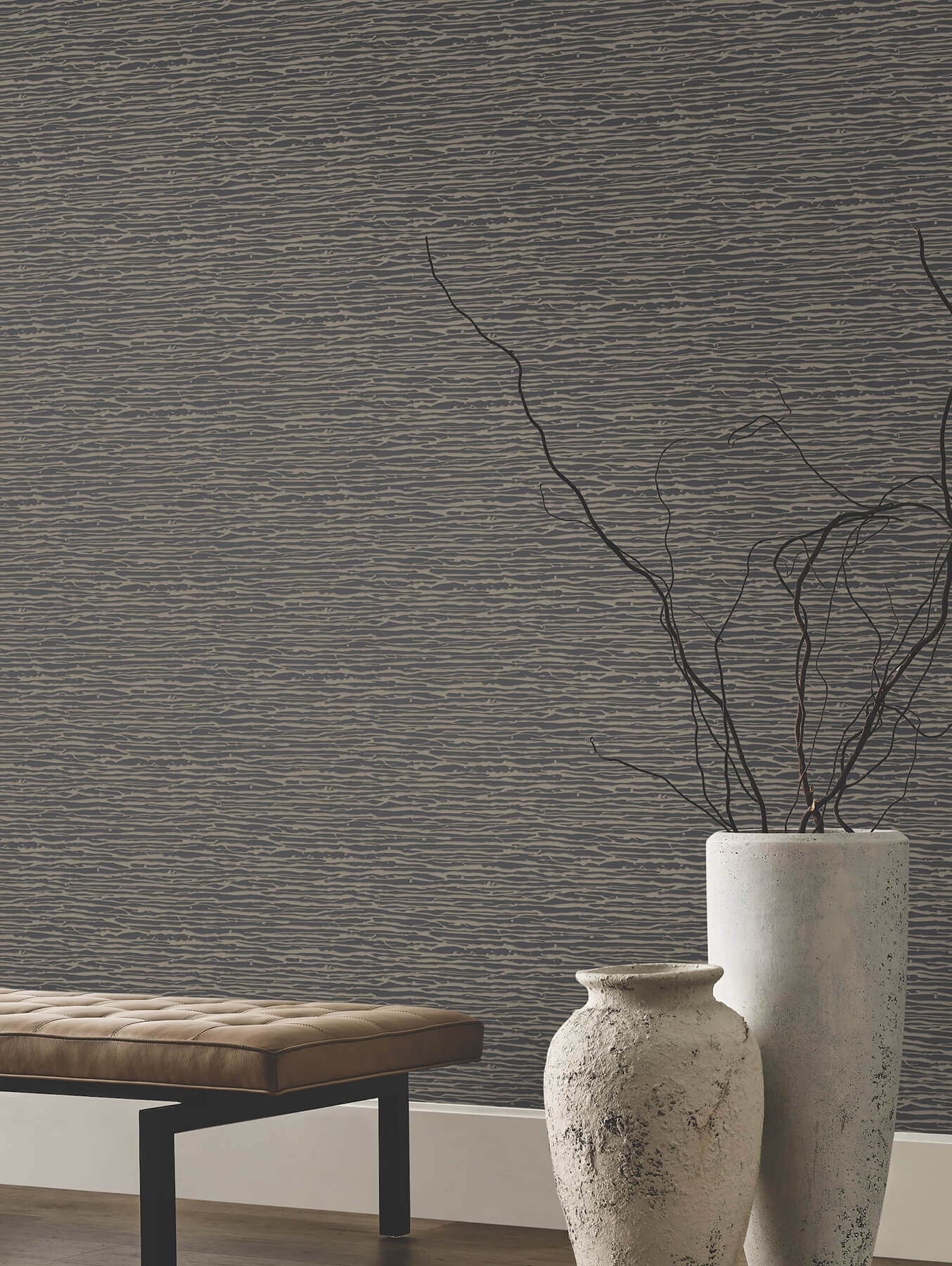 horizons-charcoal-wallpaper-york-wallcoverings-df3384 - York Wallcoverings Wallpaper