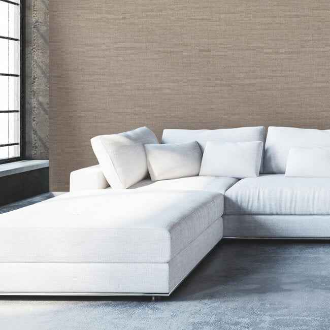 Lea Lux Textile Wallcovering Goldtaupe - York Wallcoverings - HW3617R - York Wallcoverings Wallpaper