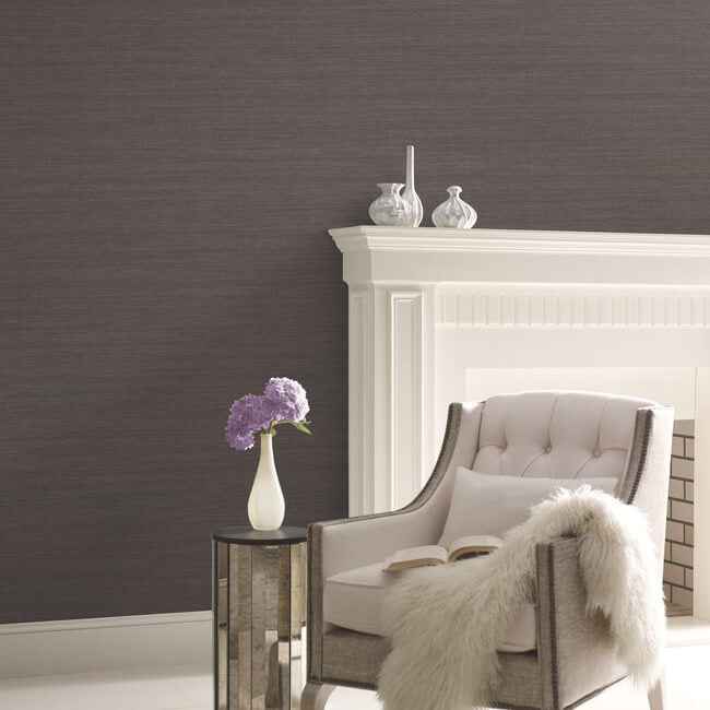 Silk Weave Textile Wallcovering Bark - York Wallcoverings - HW3582R - York Wallcoverings Wallpaper