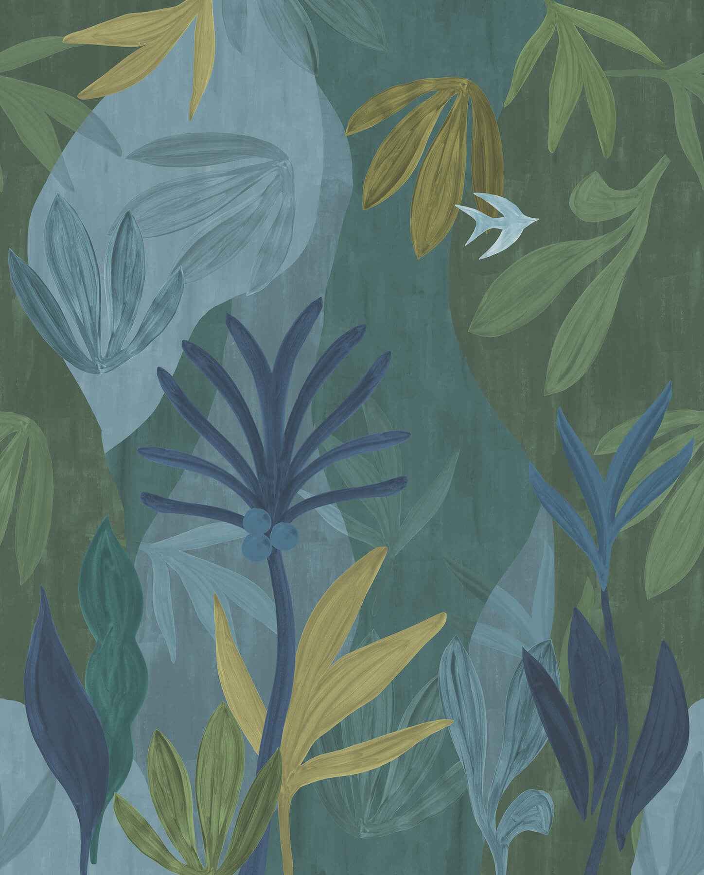 Chambord Gardens Ultramarine Wall Mural - York Wallcoverings - ZM2849M
