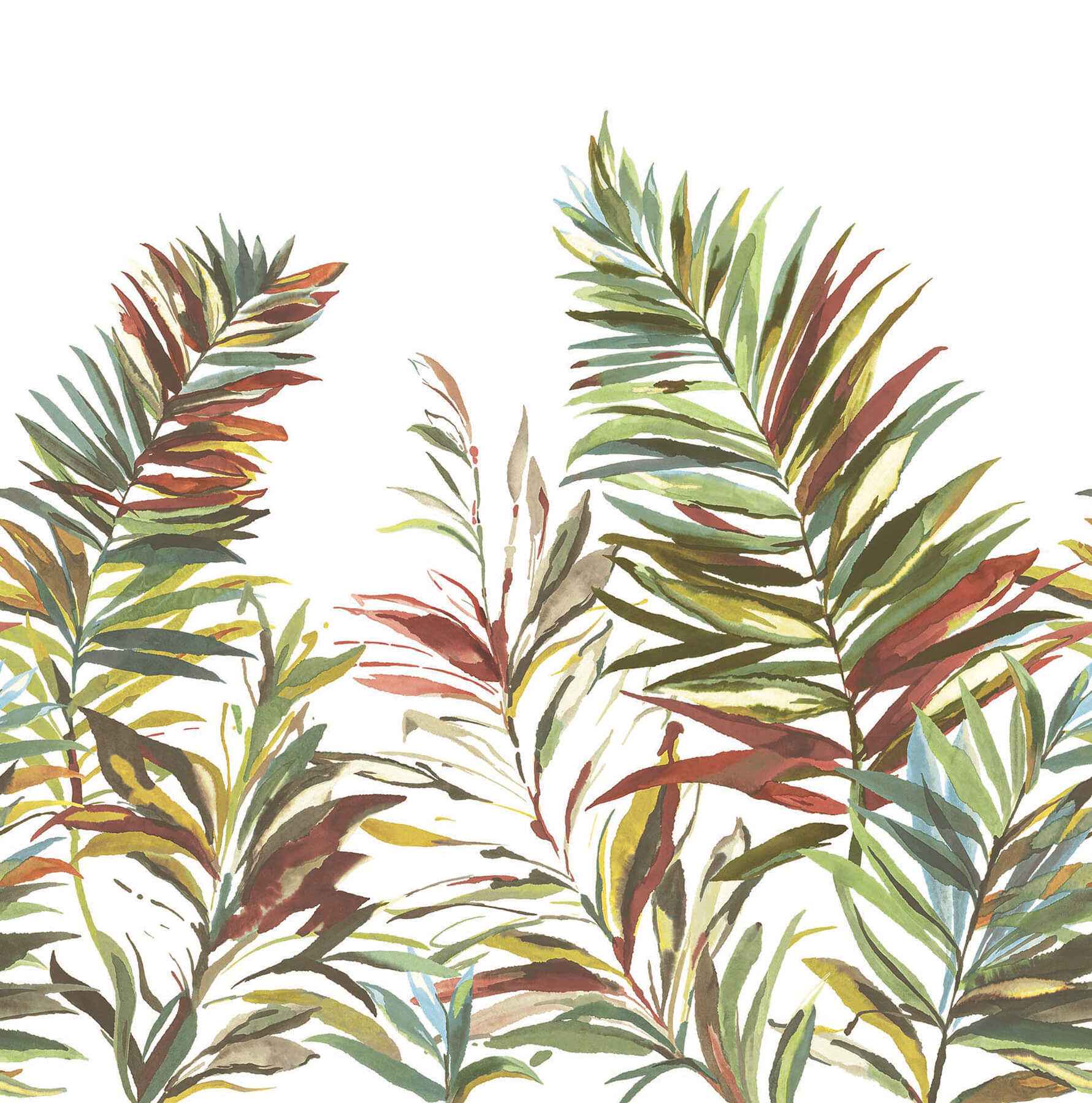 Swaying Palms Rouge & Mink Mural - York Wallcoverings - GN2545M - York Wallcoverings Wallpaper