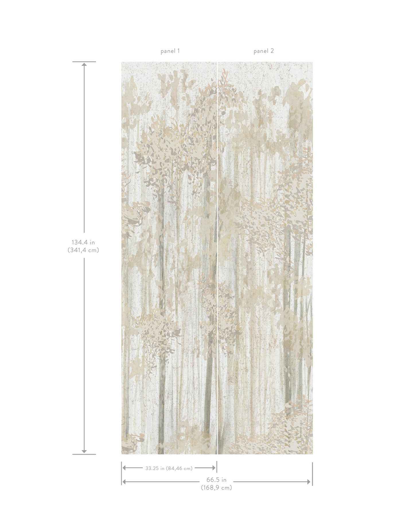 Aspen Grove Beige Mural - York Wallcoverings - GN2605M - York Wallcoverings Wallpaper