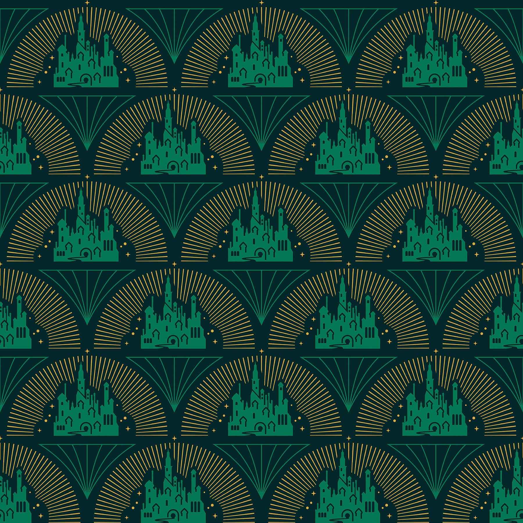 Wicked Emerald City Peel and Stick Wallpaper - York Wallcoverings - RMWS1234