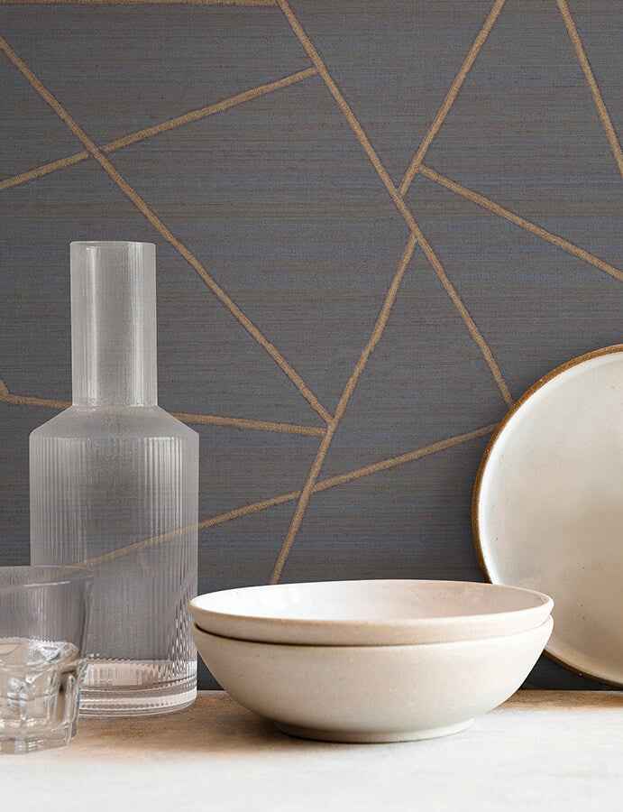 Lisle Sapphire Wallpaper - York Wallcoverings - SI6820 - York Wallcoverings Wallpaper