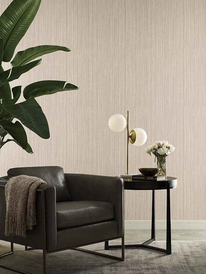 Wistman Stripe Almond Wallpaper - York Wallcoverings - SI25711 - York Wallcoverings Wallpaper