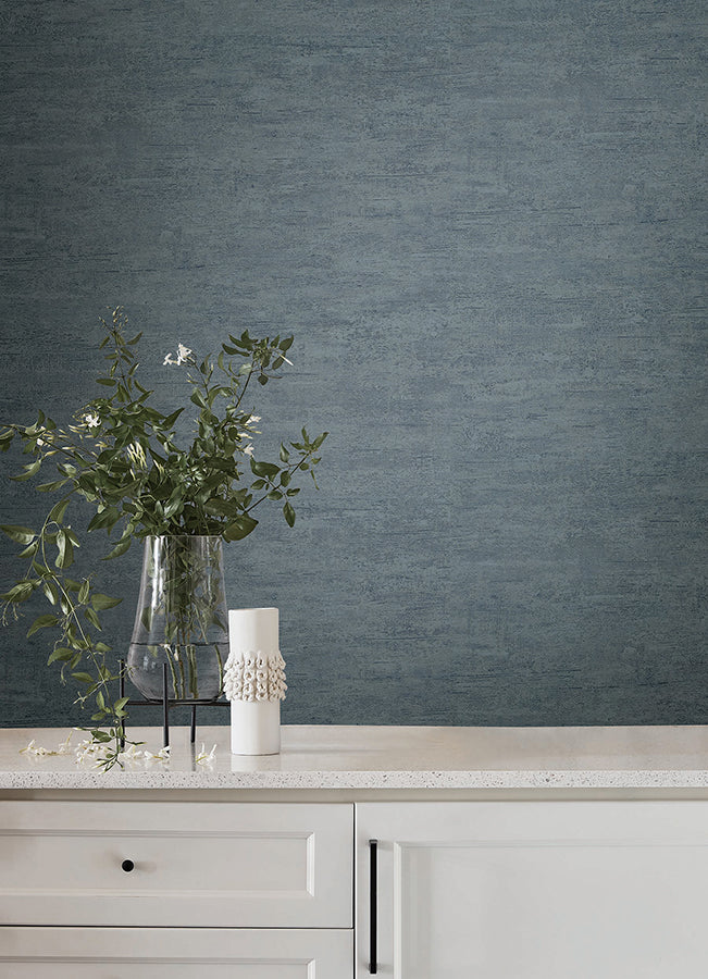 weathered-stucco-dusty-blue-wallpaper-york-wallcoverings-si25752