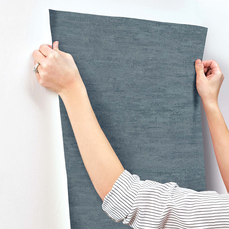 weathered-stucco-dusty-blue-wallpaper-york-wallcoverings-si25752 - York Wallcoverings Wallpaper