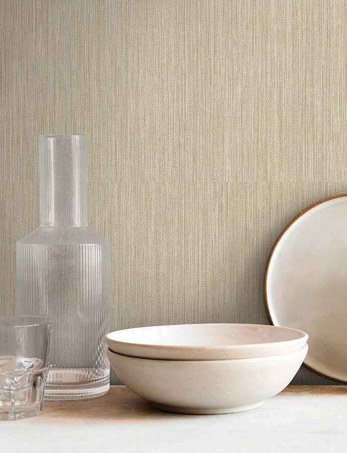 Washed Ramie Reed Wallpaper - York Wallcoverings - SI25852 - York Wallcoverings Wallpaper