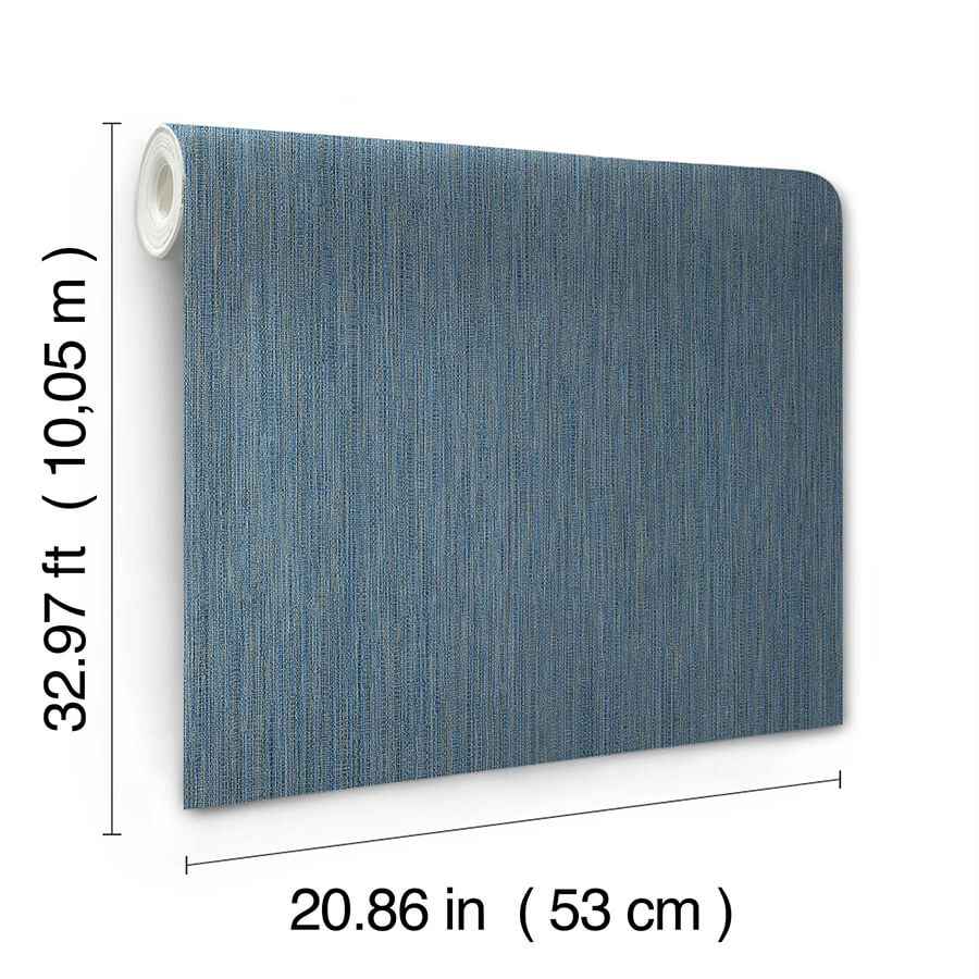 Washed Ramie Cobalt Wallpaper - York Wallcoverings - SI25856 - York Wallcoverings Wallpaper