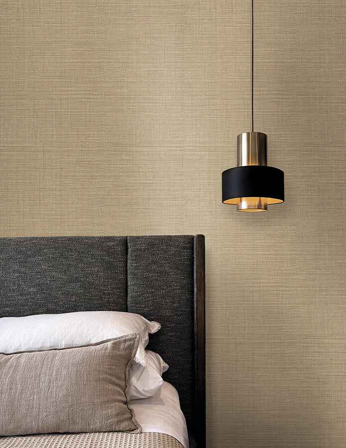 Lotus Silk Hazelnut Wallpaper - York Wallcoverings - SI25876 - York Wallcoverings Wallpaper