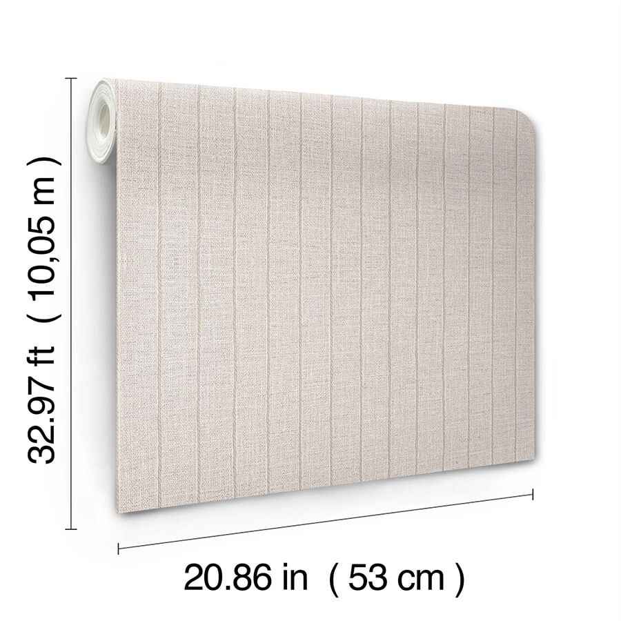 Cording Stripe Pearl Wallpaper - York Wallcoverings - SI26121 - York Wallcoverings Wallpaper