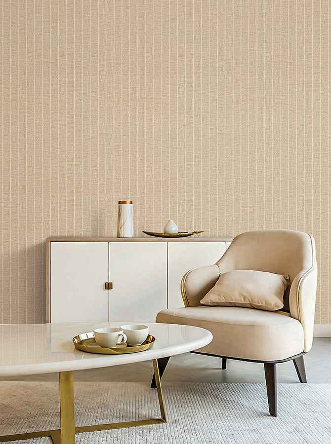 Cording Stripe Sienna Wallpaper - York Wallcoverings - SI26122 - York Wallcoverings Wallpaper