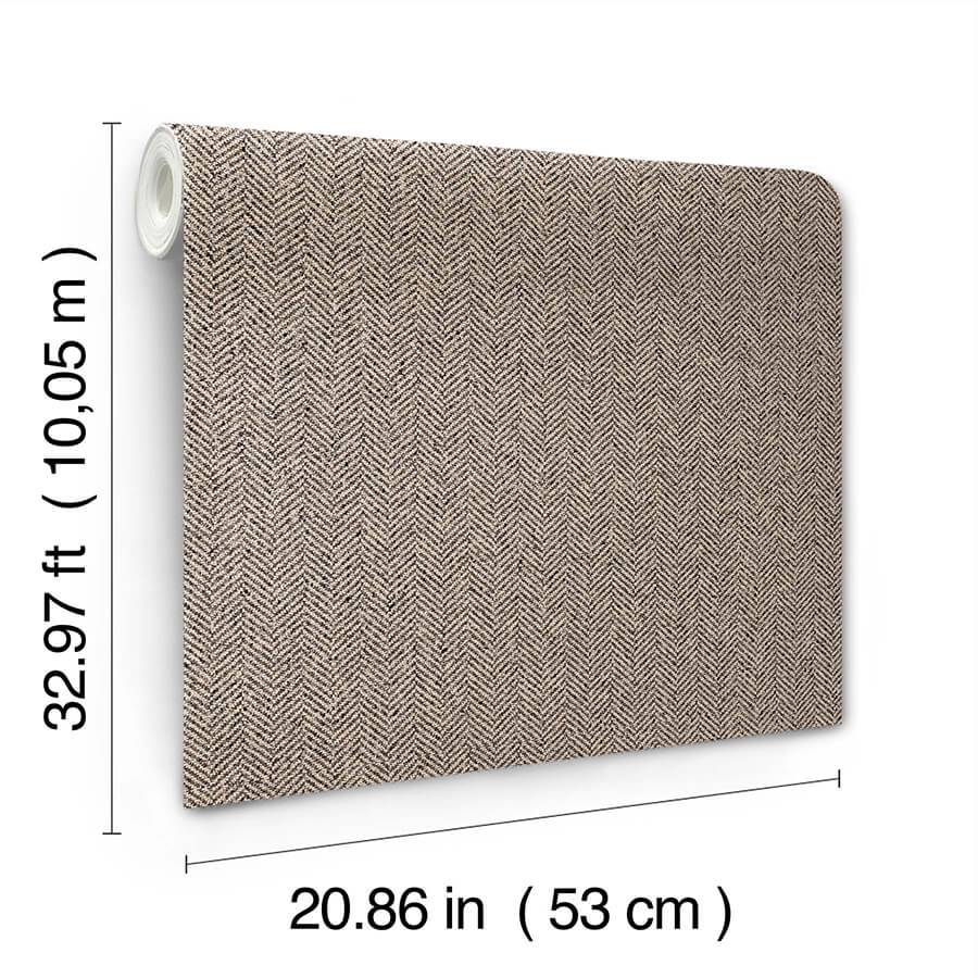tailored-chevron-latte-wallpaper-york-wallcoverings-si26134 - York Wallcoverings Wallpaper