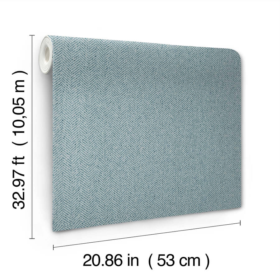 tailored-chevron-sky-blue-wallpaper-york-wallcoverings-si26135 - York Wallcoverings Wallpaper