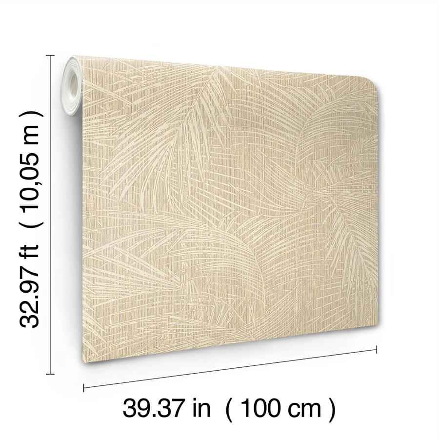 Della Palm Wheat Wallpaper - York Wallcoverings - SI50614 - York Wallcoverings Wallpaper