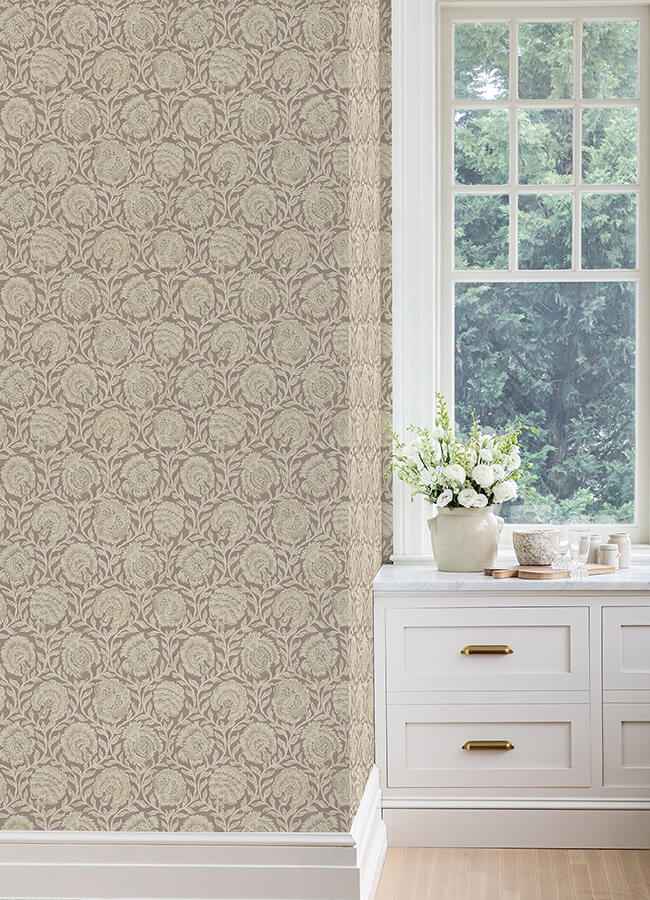 Aliviya Cha Peel & Stick Wallpaper - York Wallcoverings - NNS6509 - York Wallcoverings Wallpaper