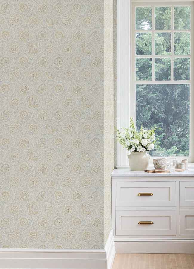 Aliviya Mint Peel & Stick Wallpaper - York Wallcoverings - NNS6510 - York Wallcoverings Wallpaper