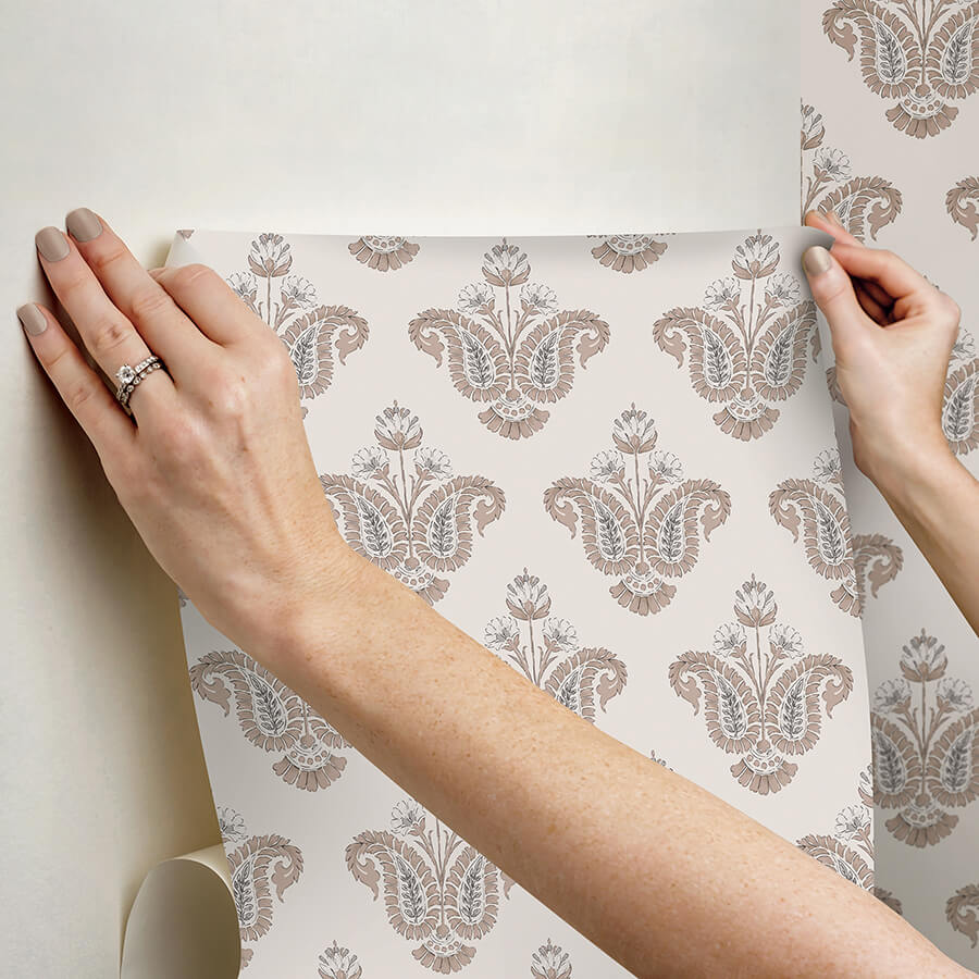 faiza-terracotta-peel-and-stick-wallpaper-york-wallcoverings-nns6518 - York Wallcoverings Wallpaper