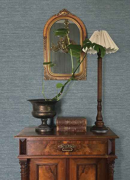 Roderick Blue Textured Wallpaper - York Wallcoverings - 4173-27648