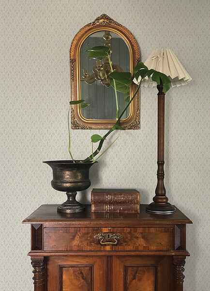 Tillie Neutral Diamond Floral Wallpaper - York Wallcoverings - 4173-27669