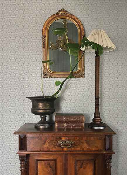 Tillie Grey Diamond Floral Wallpaper - York Wallcoverings - 4173-27672