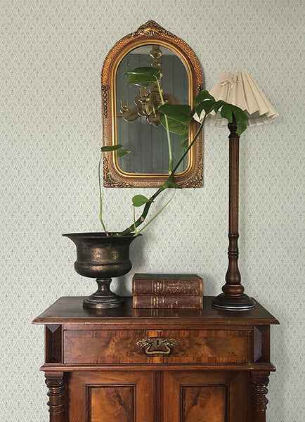 Tillie Sage Diamond Floral Wallpaper - York Wallcoverings - 4173-27674