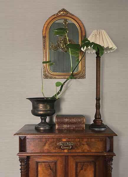 Mycroft Pearl Grasscloth Wallpaper - York Wallcoverings - 4173-82100