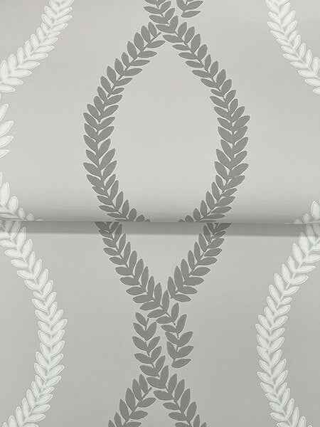 Laureate Grey Vine Trellis Wallpaper - York Wallcoverings - VP1323 - York Wallcoverings Wallpaper