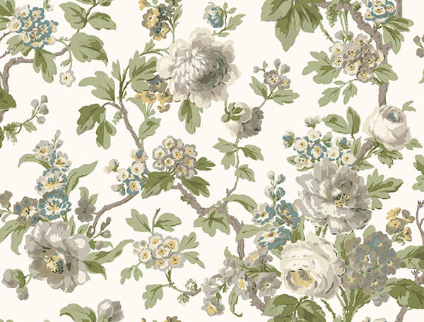 beatrix-neutral-vintage-floral-wallpaper-york-wallcoverings-vp1353 - York Wallcoverings Wallpaper