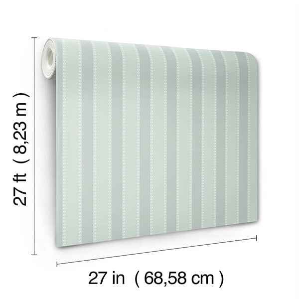 Tilford Blue Awning Stripe Wallpaper - York Wallcoverings - VP1375 - York Wallcoverings Wallpaper