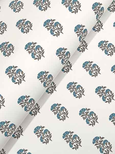 Sylvie Teal Floral Wallpaper - York Wallcoverings - VP1383 - York Wallcoverings Wallpaper
