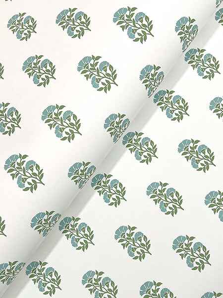 Sylvie Green Floral Wallpaper - York Wallcoverings - VP1385 - York Wallcoverings Wallpaper