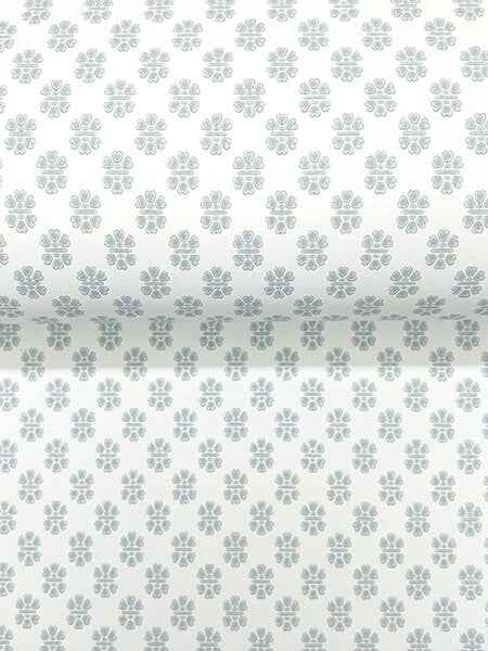 Brioni Light Blue Floral Stamp Wallpaper - York Wallcoverings - VP1391 - York Wallcoverings Wallpaper