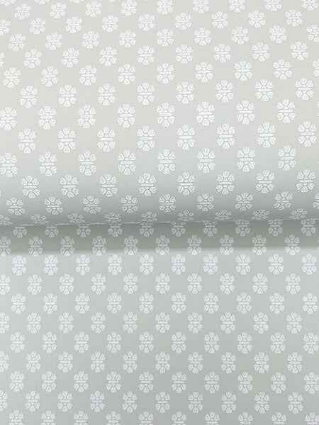 Brioni Grey Floral Stamp Wallpaper - York Wallcoverings - VP1395 - York Wallcoverings Wallpaper