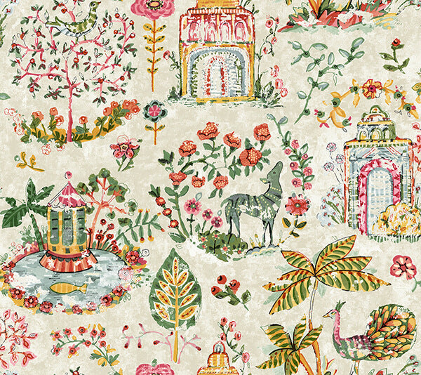 parc-multicolor-garden-dreams-wallpaper-york-wallcoverings-vp1401 - York Wallcoverings Wallpaper