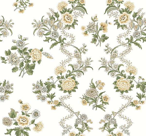 genevieve-butter-floral-trail-wallpaper-york-wallcoverings-vp1421 - York Wallcoverings Wallpaper