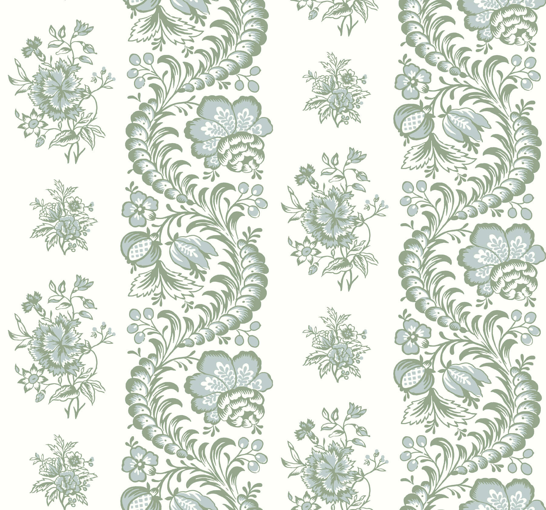 beaumont-green-floral-stripe-wallpaper-york-wallcoverings-vp1301 - York Wallcoverings Wallpaper