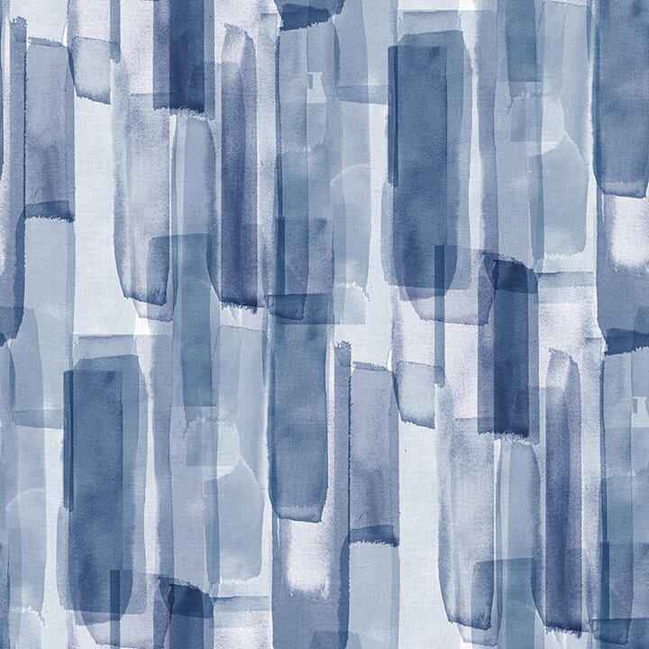 Mr Kate Watercolor Glass Dark Blue Peel and Stick Wallpaper - York Wallcoverings - RMWS1314
