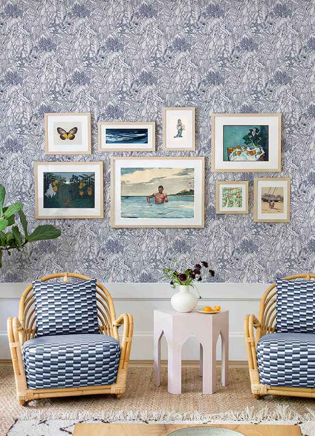 Under the Sea Navy Blue Peel and Stick Wallpaper - York Wallcoverings - NUS6494 - York Wallcoverings Wallpaper