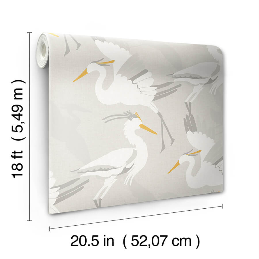 coastal-wings-taupe-peel-and-stick-wallpaper-york-wallcoverings-nus6502 - York Wallcoverings Wallpaper