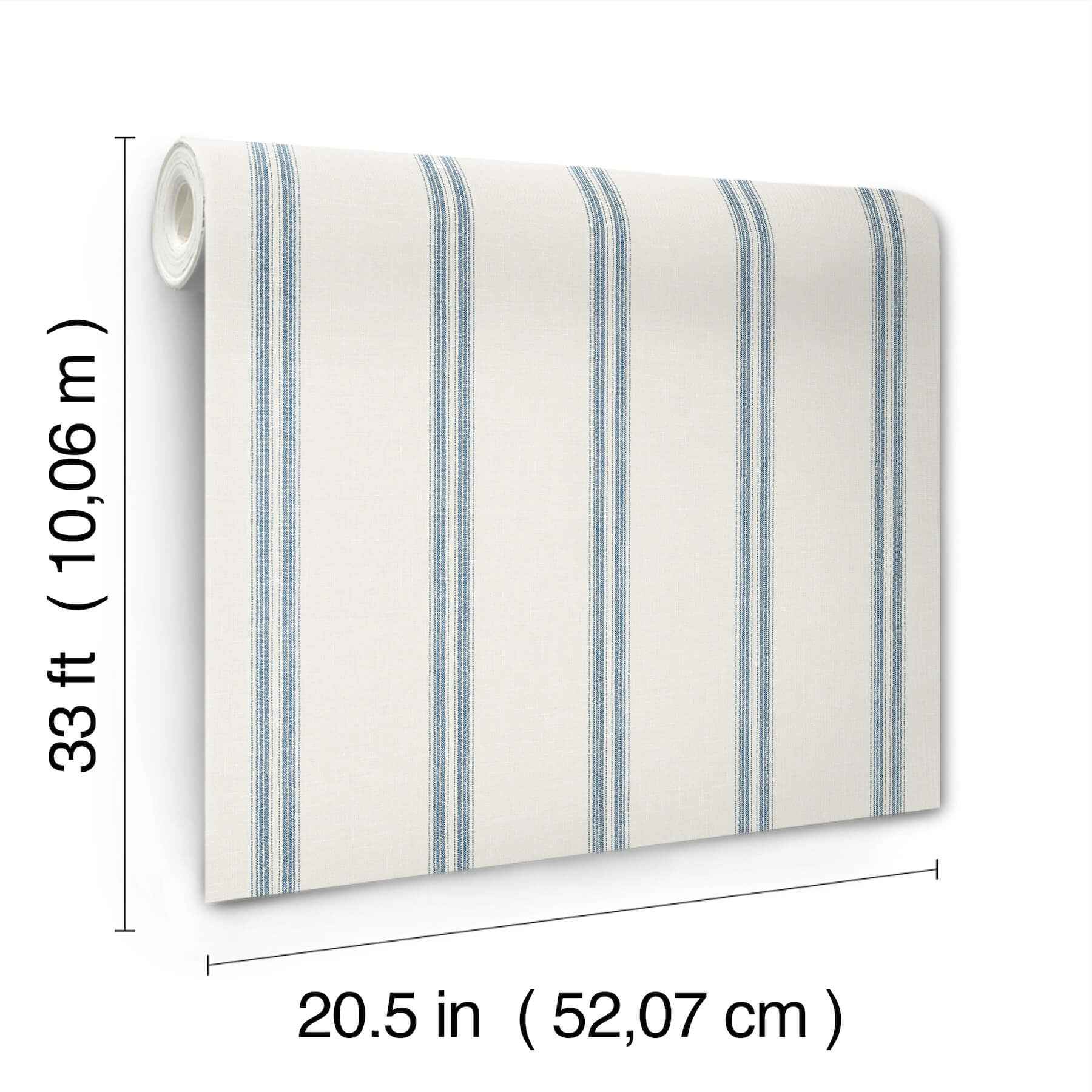 Johnny Blue Stripes Wallpaper - York Wallcoverings - 4169-13075 - York Wallcoverings Wallpaper
