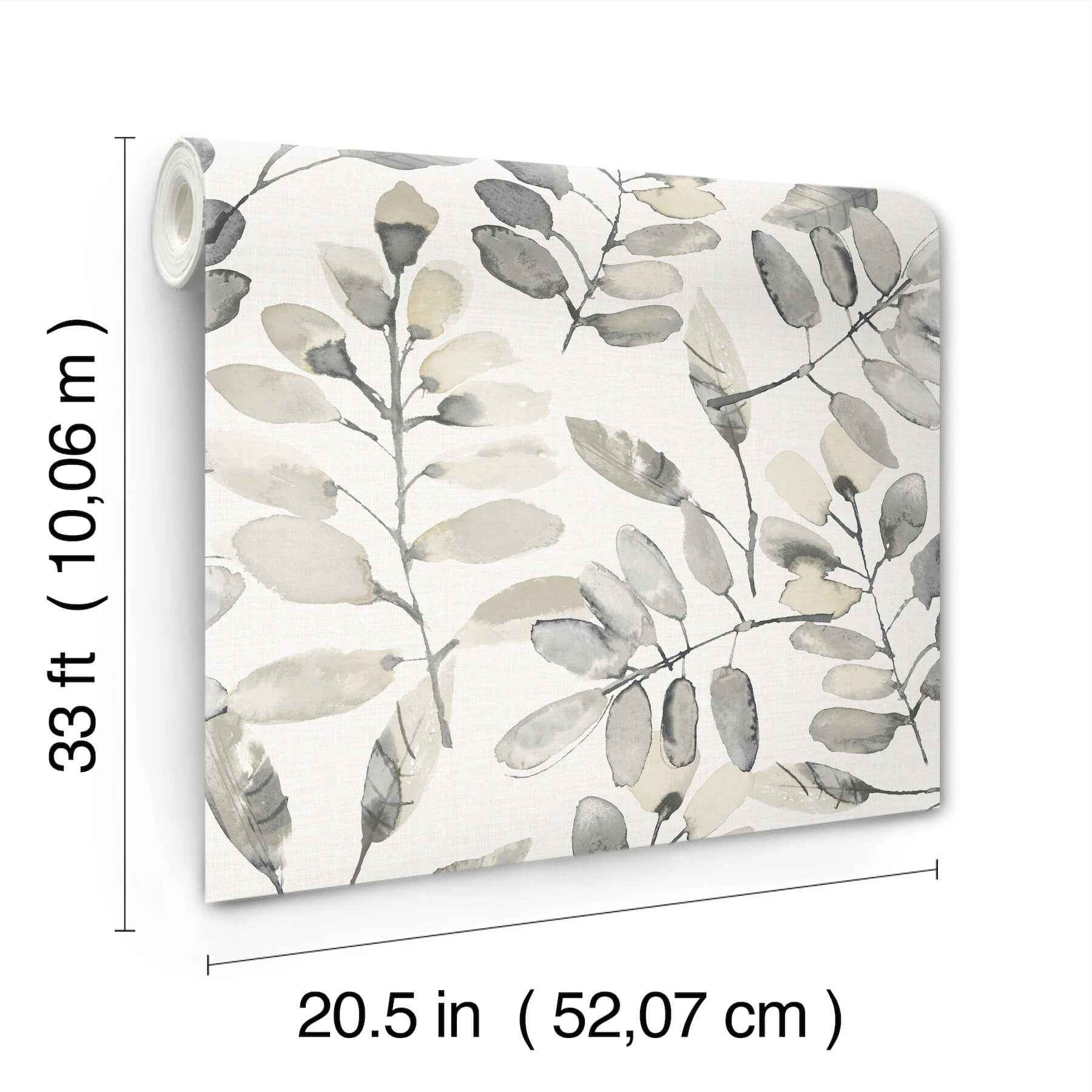 Pinnate Charcoal Leaves Wallpaper - York Wallcoverings - 4169-13910 - York Wallcoverings Wallpaper