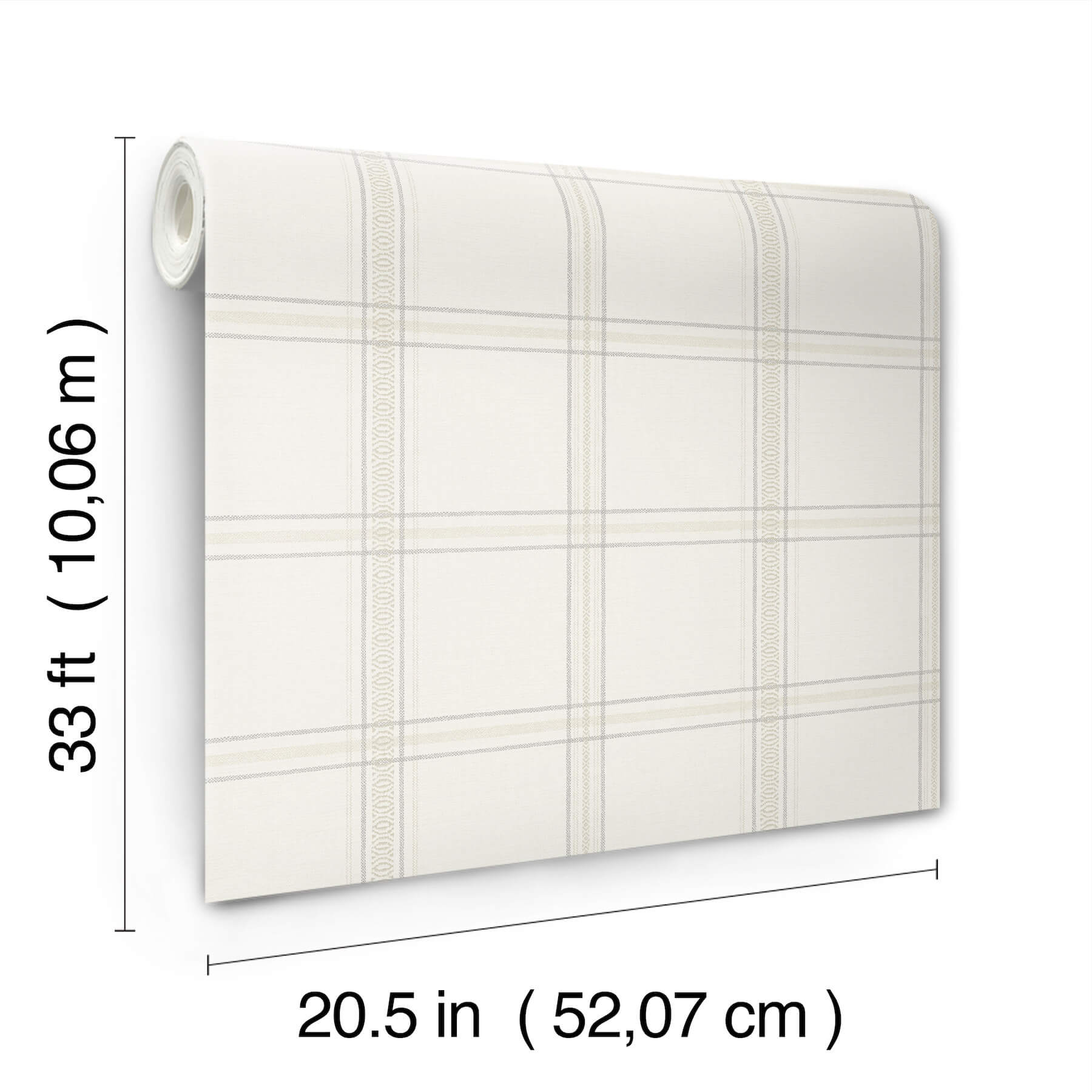 auberge-white-plaid-wallpaper-york-wallcoverings-4169-27606 - York Wallcoverings Wallpaper