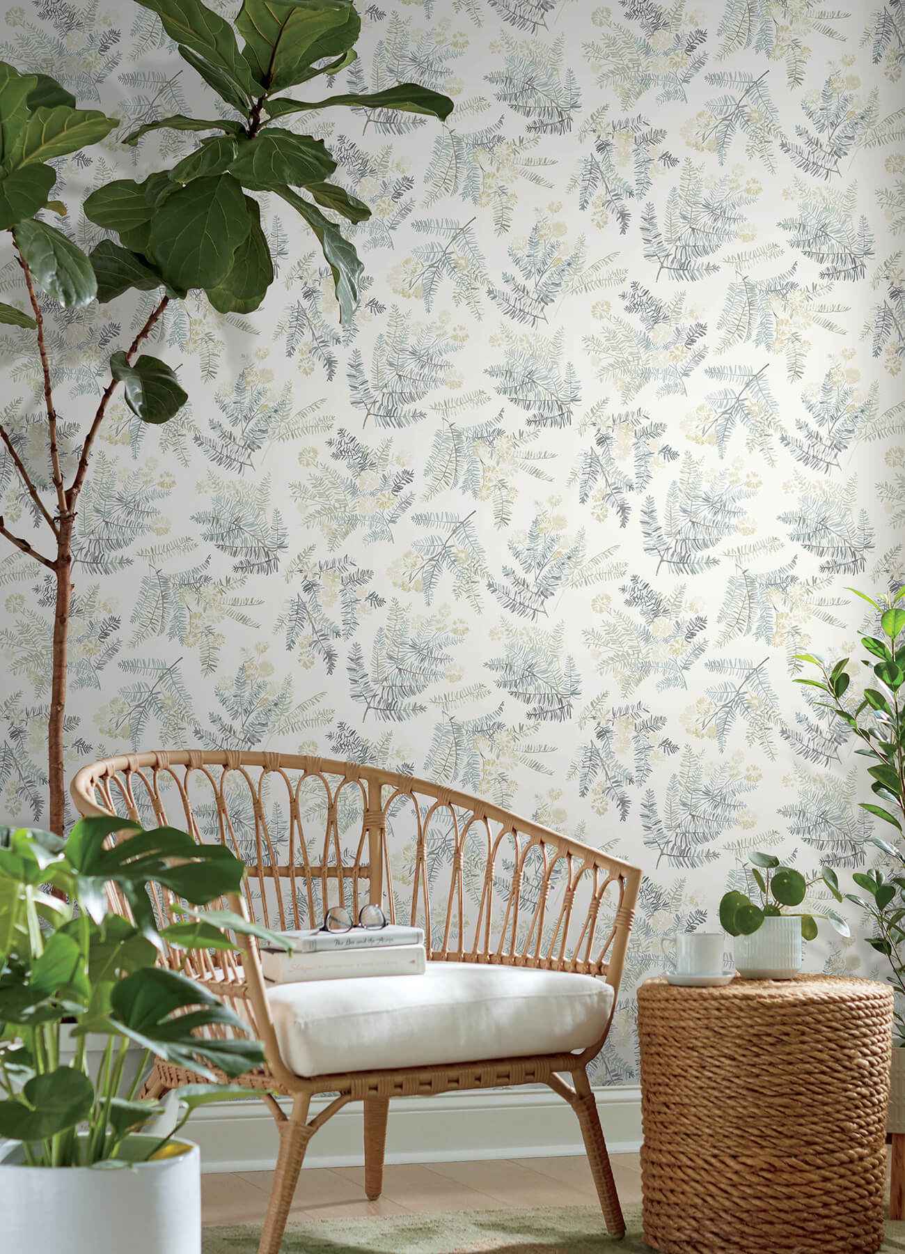 Frith Sea Green Botanical Wallpaper - York Wallcoverings - 4169-83106 - York Wallcoverings Wallpaper