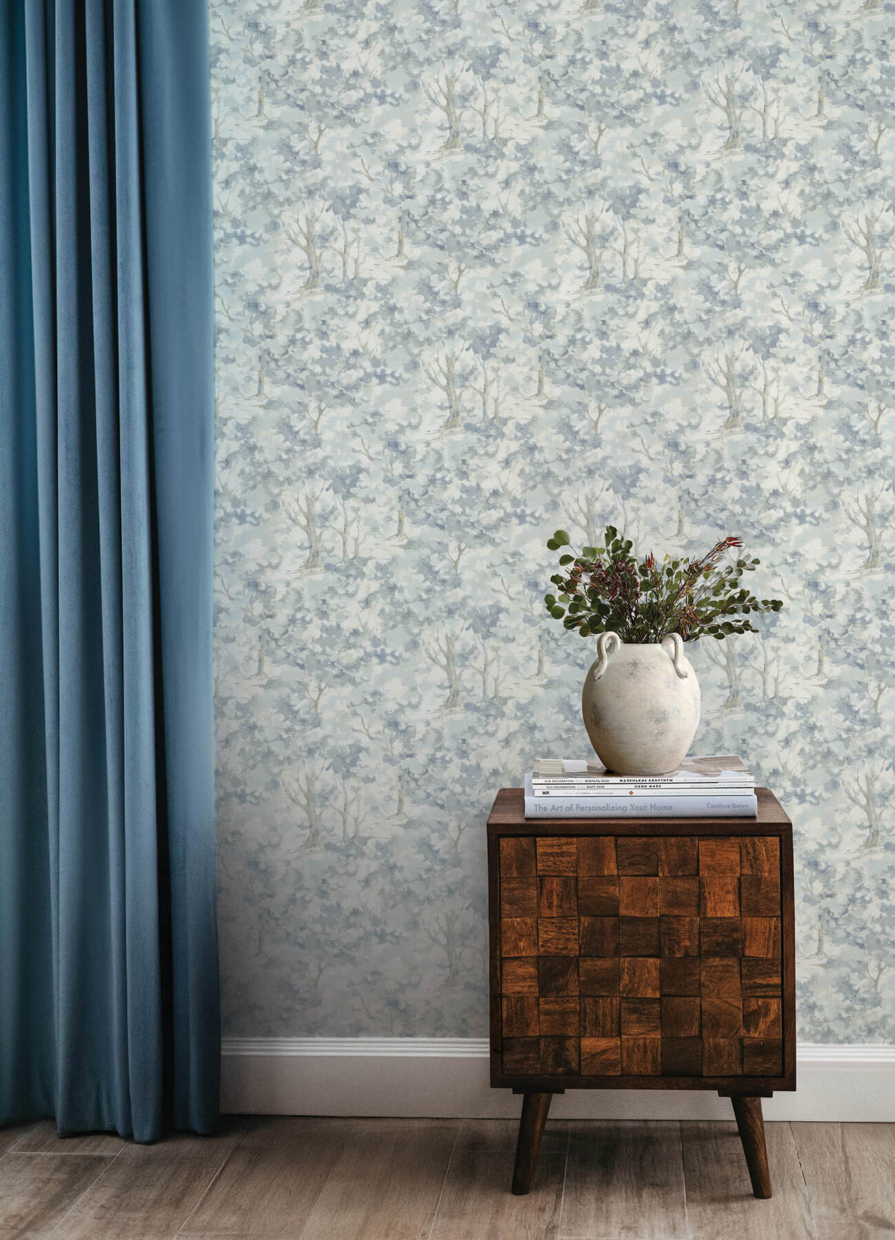 thicket-blue-forest-wallpaper-york-wallcoverings-4169-83108 - York Wallcoverings Wallpaper